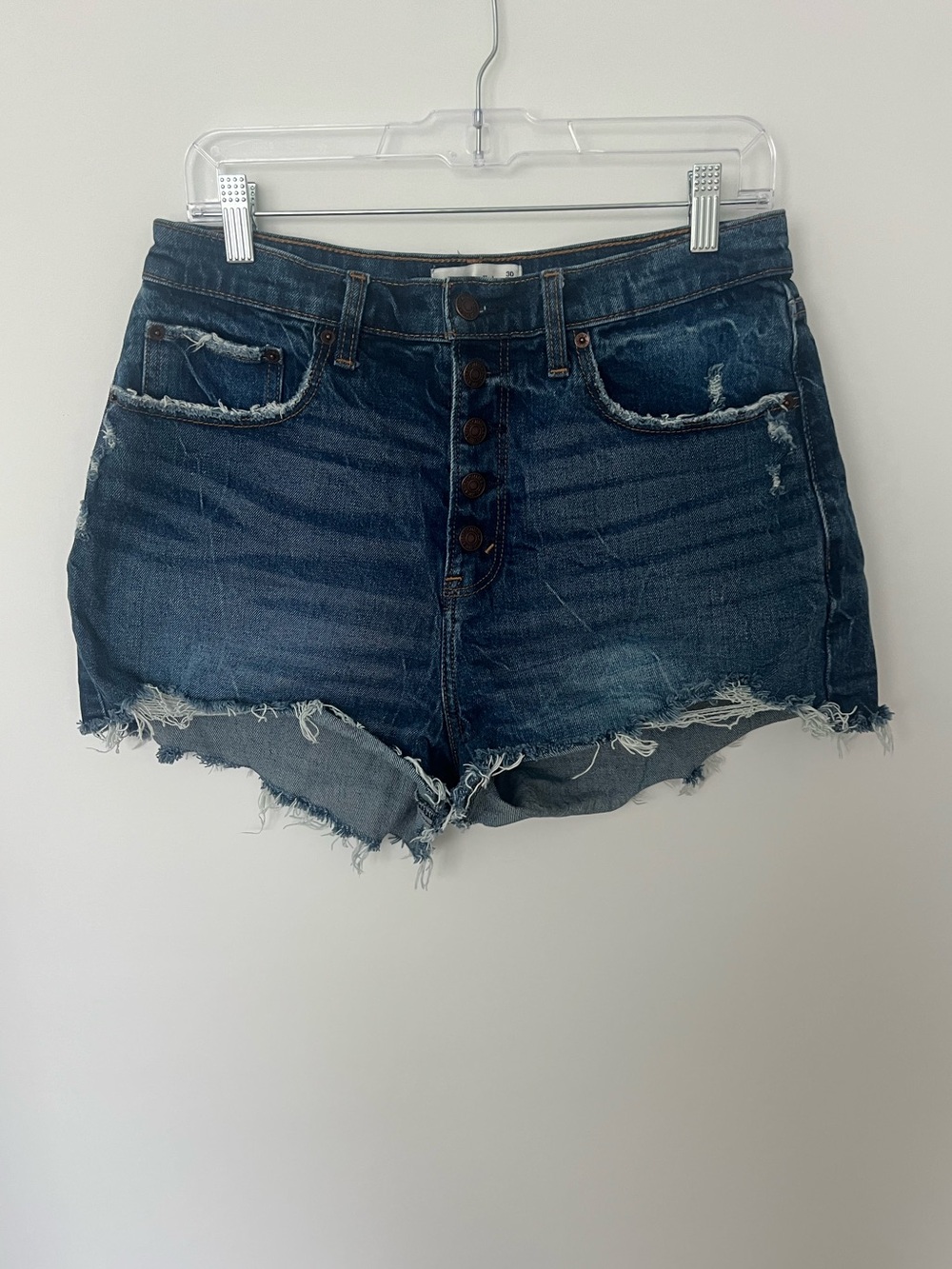 Abercrombie High Rise Mom Denim Shorts Blue Jean Women's Size 10 or 30